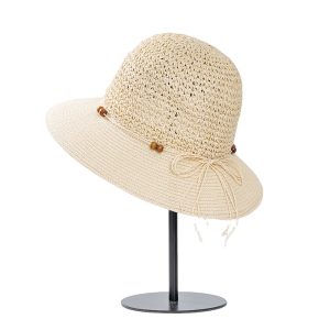 designer bucket visor straw hat school beach women summer high quality straw hats wholesale paper straw hats