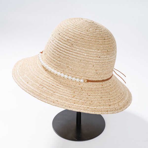 designer bucket visor straw hat school beach women summer high quality straw hats wholesale paper straw hats - Image 3