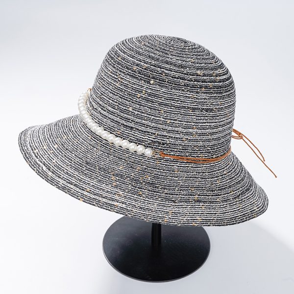designer bucket visor straw hat school beach women summer high quality straw hats wholesale paper straw hats - Image 5