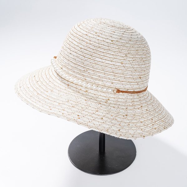 designer bucket visor straw hat school beach women summer high quality straw hats wholesale paper straw hats - Image 6