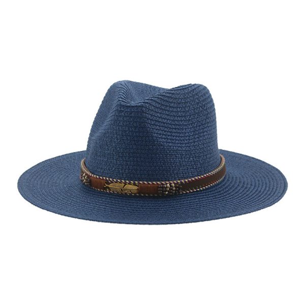 paper straw hats panama wide brim straw hat wholesale summer beach straw cap unisex fashion cap hats - Image 4