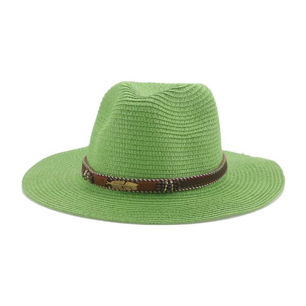 paper straw hats panama wide brim straw hat wholesale summer beach straw cap unisex fashion cap hats - Image 6