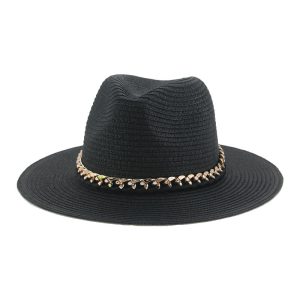 wide brim cowboy straw hat wholesale summer panama formal straw hat custom color fashion straw hats