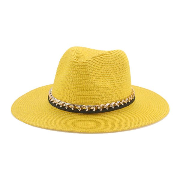 wide brim cowboy straw hat wholesale summer panama formal straw hat custom color fashion straw hats - Image 4