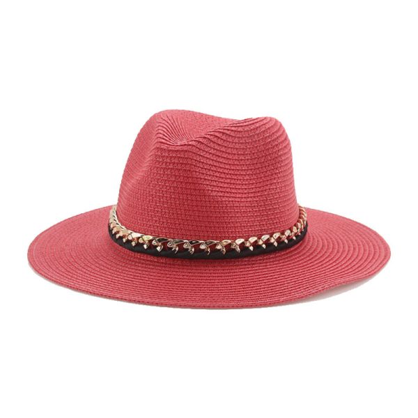 wide brim cowboy straw hat wholesale summer panama formal straw hat custom color fashion straw hats - Image 5