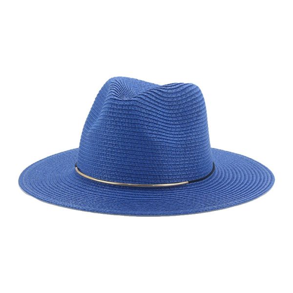 wholesale paper straw hats high quality summer straw hats beach cowboy panama wide brim straw caps