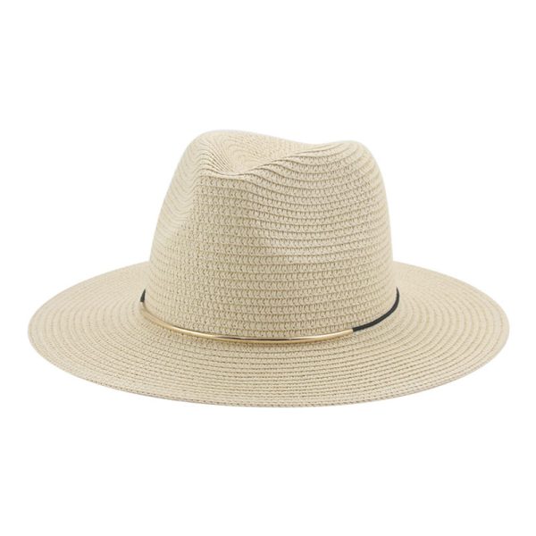 wholesale paper straw hats high quality summer straw hats beach cowboy panama wide brim straw caps - Image 2