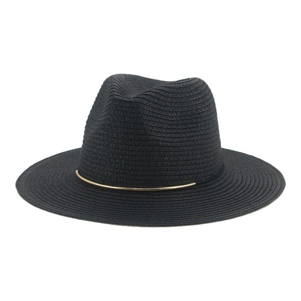 wholesale paper straw hats high quality summer straw hats beach cowboy panama wide brim straw caps - Image 3