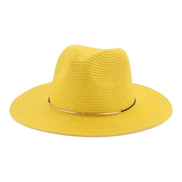wholesale paper straw hats high quality summer straw hats beach cowboy panama wide brim straw caps - Image 6