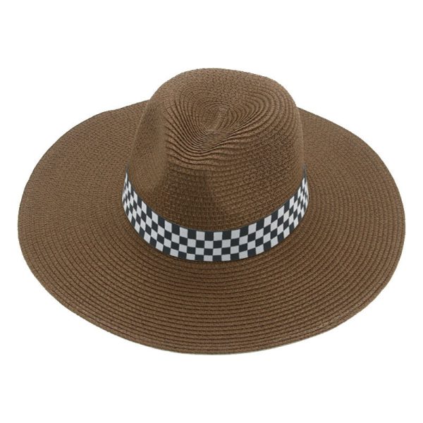 wholesale custom straw hat summer unisex panama top straw hats beach wide brim cheap paper straw hats caps - Image 2