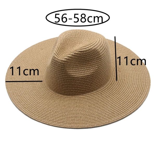 wholesale custom straw hat summer unisex panama top straw hats beach wide brim cheap paper straw hats caps - Image 6