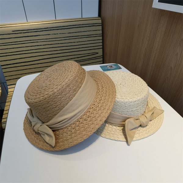 fashion straw hats for women high quality summer panama straw hats custom sun visor handmade straw hat - Image 2