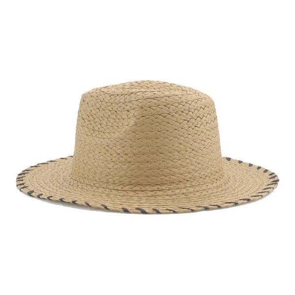 adjustable shade beach visor straw hat unisex fashion wide brim straw hat summer wholesale straw hats - Image 3