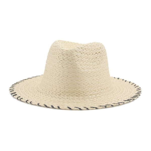 adjustable shade beach visor straw hat unisex fashion wide brim straw hat summer wholesale straw hats - Image 5