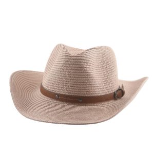 cowboy high quality summer straw hats wholesale summer fashion  paper straw hats custom color school straw cap