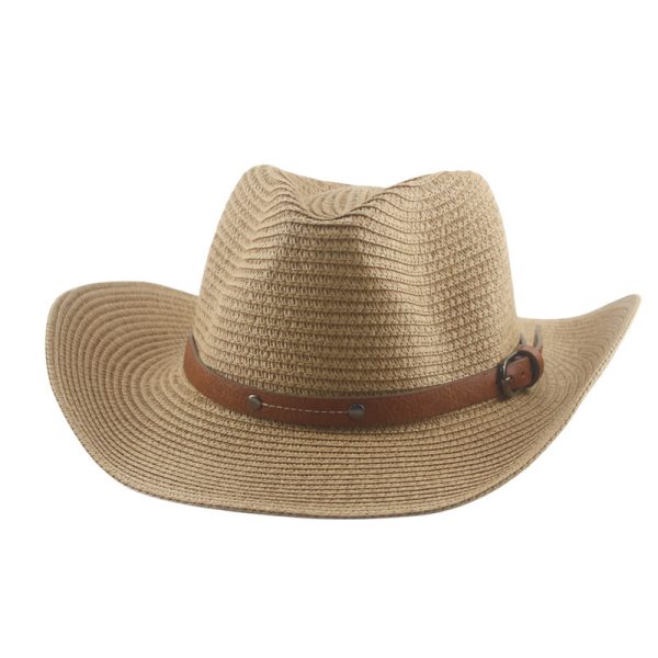 cowboy high quality summer straw hats wholesale summer fashion  paper straw hats custom color school straw cap - Image 5