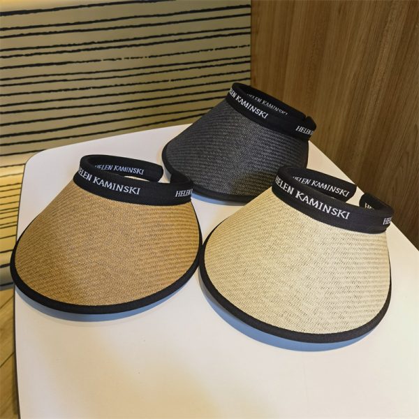 wholesale sun visor paper straw hats high quality summer straw hats custom women fashion straw hats - Image 3