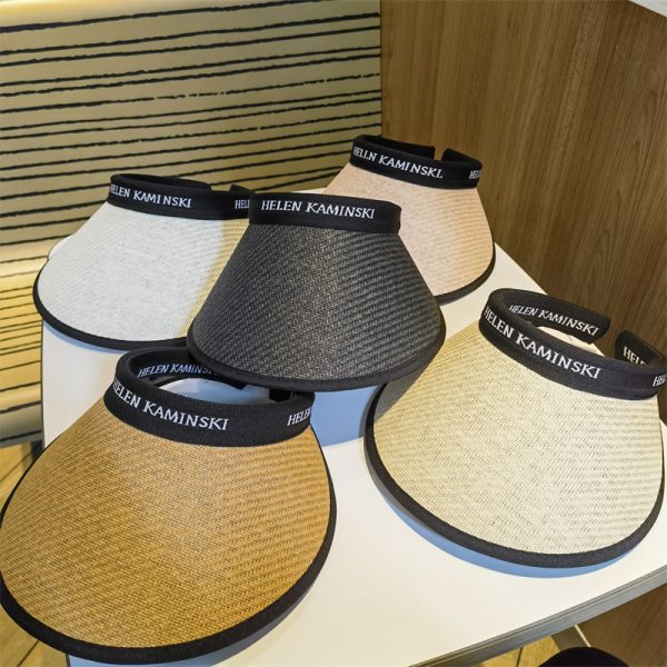 wholesale sun visor paper straw hats high quality summer straw hats custom women fashion straw hats - Image 5
