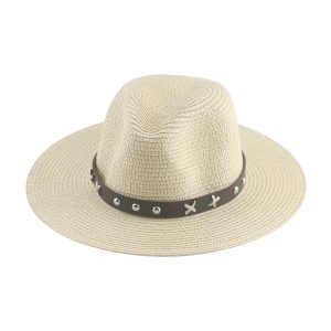 western cowboy paper straw hats wholesale unisex wide brim straw hat custom high quality summer straw hat