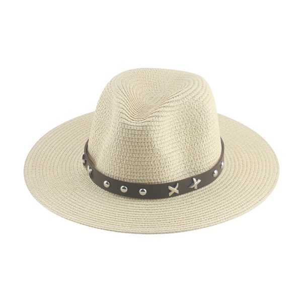 western cowboy paper straw hats wholesale unisex wide brim straw hat custom high quality summer straw hat