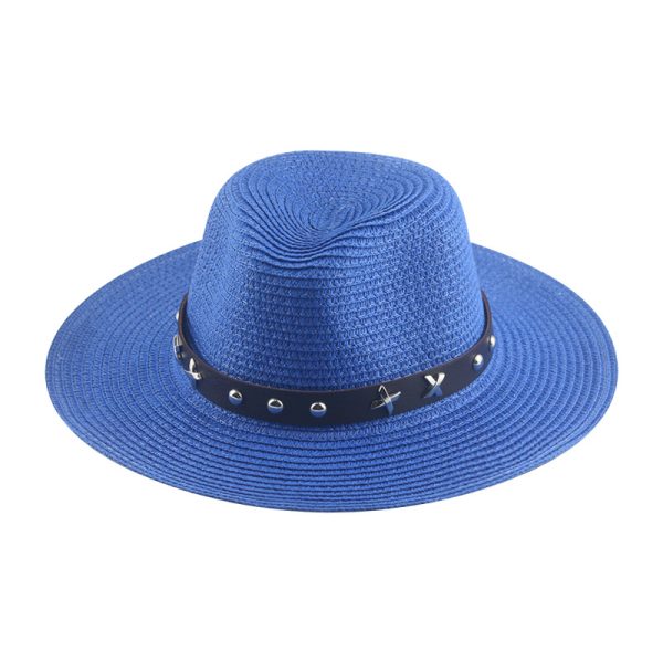 western cowboy paper straw hats wholesale unisex wide brim straw hat custom high quality summer straw hat - Image 6