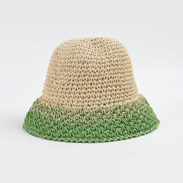 custom women straw hats colorful crochet high quality summer bucket straw hat school fashion straw hat - Image 4