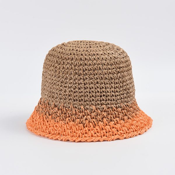 custom women straw hats colorful crochet high quality summer bucket straw hat school fashion straw hat - Image 5