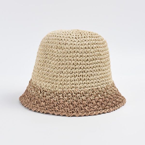 custom women straw hats colorful crochet high quality summer bucket straw hat school fashion straw hat - Image 6