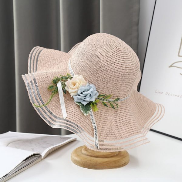 straw hats summer women quality straw cowboy hat wholesale fashion sun visor colored straw hat custom caps - Image 2
