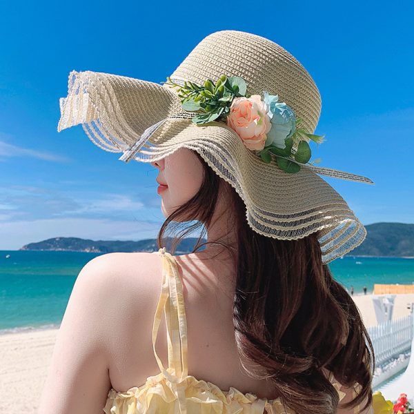 straw hats summer women quality straw cowboy hat wholesale fashion sun visor colored straw hat custom caps - Image 4