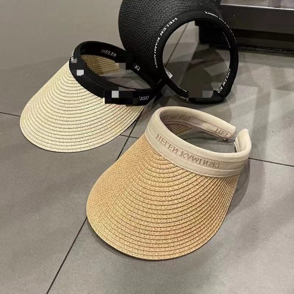 straw hats summer women wholesale sun visor straw hats custom beach quality paper straw cowboy hats caps - Image 2