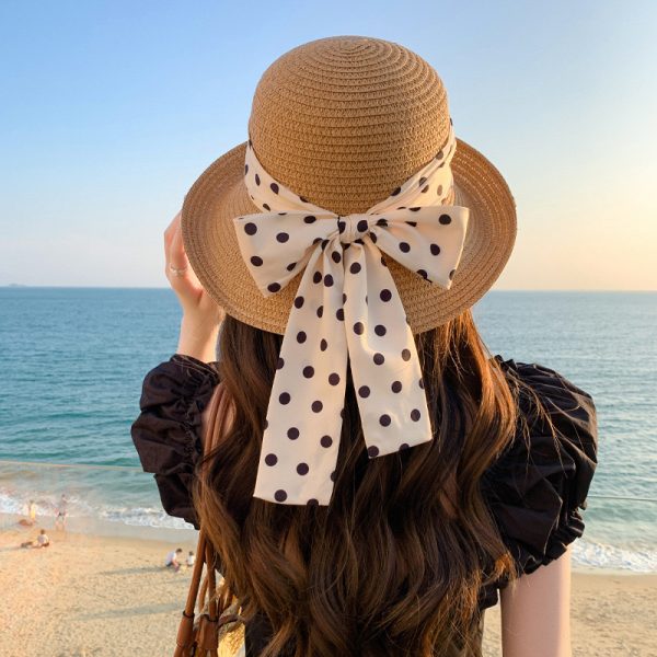 straw hats summer women wholesale bucket beach sun straw caps custom quality straw hat one piece caps - Image 3