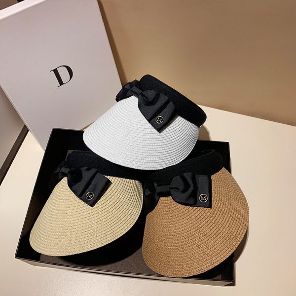 quality straw open top hats women summer straw hats wholesale synthetic straw sun hats beach caps - Image 2
