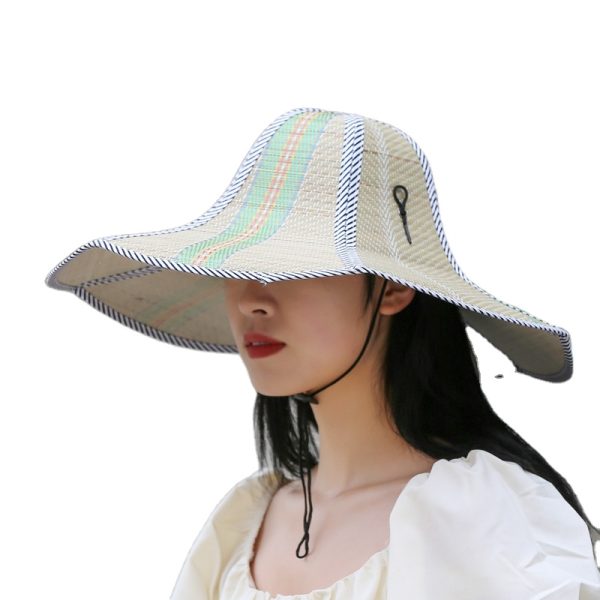 custom straw hats summer women wholesale fold beach straw fishing hats cap quality straw hat one piece