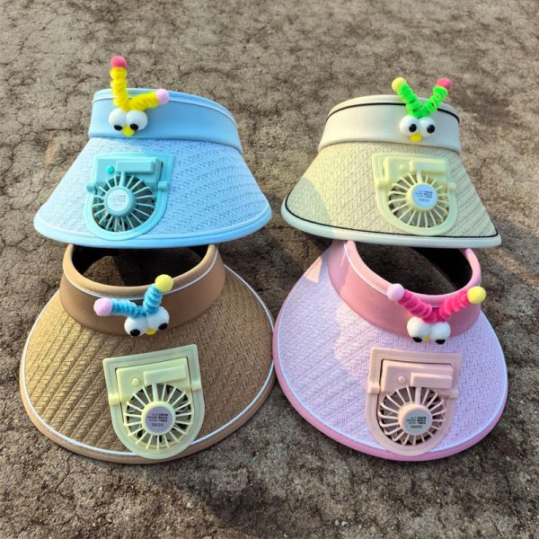 straw hats wholesale fan sun visor child straw hats caps summer fashion straw hats custom wide brim cap - Image 4