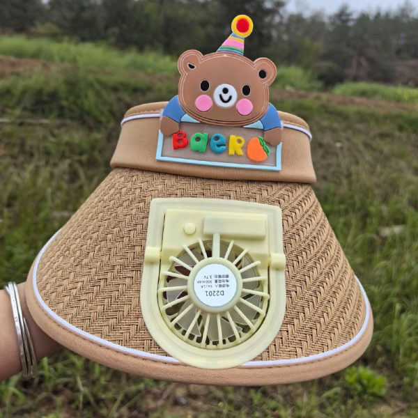 straw hats wholesale fan sun visor child straw hats caps summer fashion straw hats custom wide brim cap - Image 5