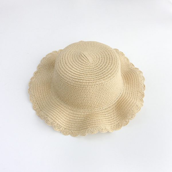 straw hats wholesale solid color women straw bucket hat custom beach sun visor straw caps hats one piece - Image 5