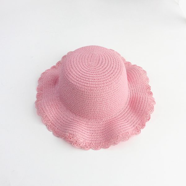 straw hats wholesale solid color women straw bucket hat custom beach sun visor straw caps hats one piece - Image 6