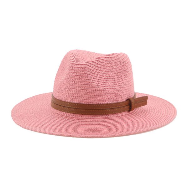 panama paper straw hats wholesale unisex beach wide brim straw fishing caps sun visor weave a straw hat - Image 5