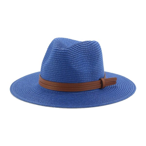 panama paper straw hats wholesale unisex beach wide brim straw fishing caps sun visor weave a straw hat - Image 6