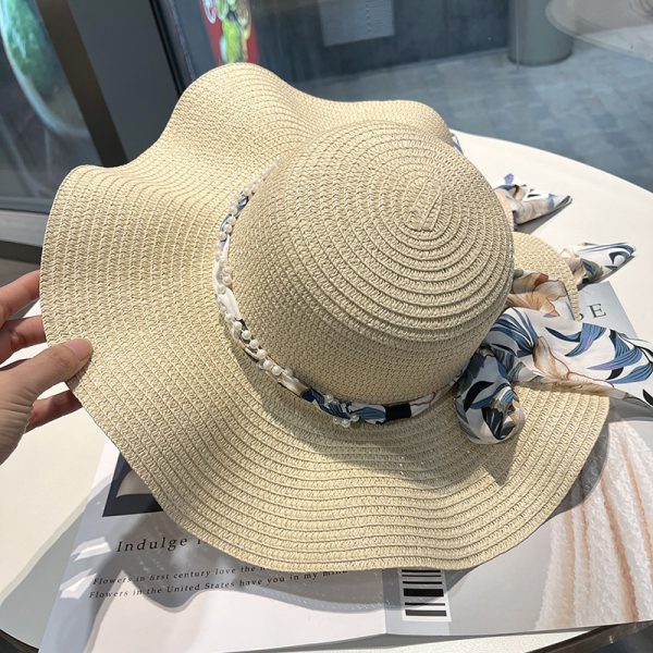 women straw hat wholesale summer beach sun visor quality straw cowboy hat one piece weave a straw hat - Image 4