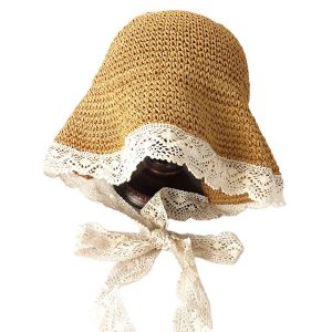 summer sun visor straw women's hats custom solid color ladies wide brim straw cap straw hat for children
