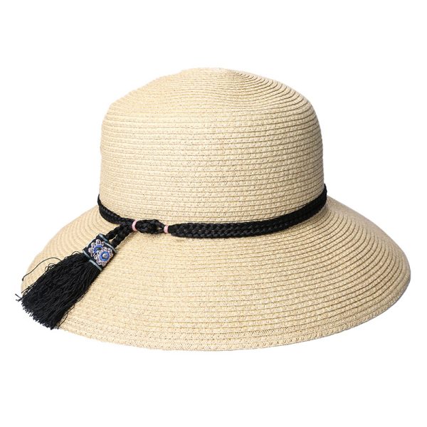 one piece custom sun visor straw hats wholesale ladies beach women summer high quality straw bucket hat - Image 5