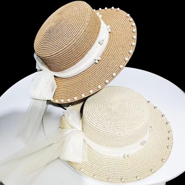 beach hats for women summer straw sun visor wholesale paper straw caps girls summer custom straw hats - Image 3
