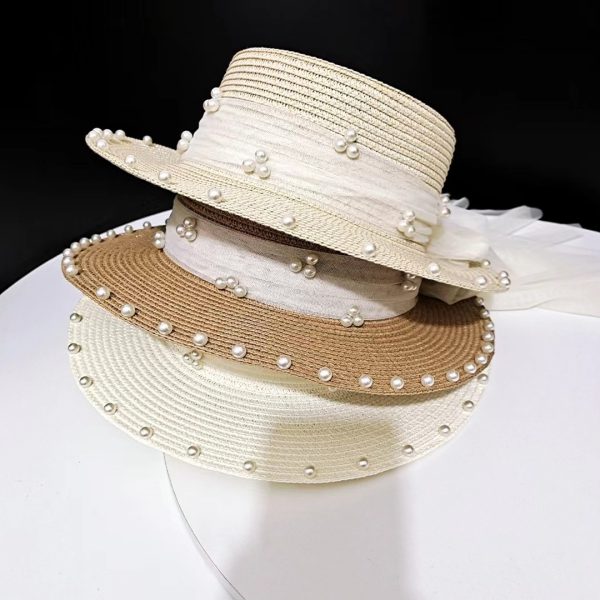 beach hats for women summer straw sun visor wholesale paper straw caps girls summer custom straw hats - Image 4