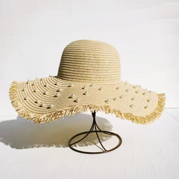 high quality straw fishing hats custom wide brim beach women straw caps wholesale summer sun straw hat - Image 2