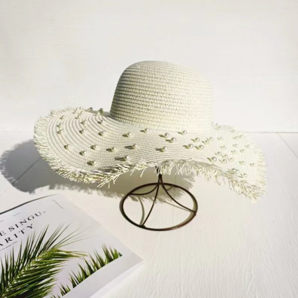 high quality straw fishing hats custom wide brim beach women straw caps wholesale summer sun straw hat - Image 4