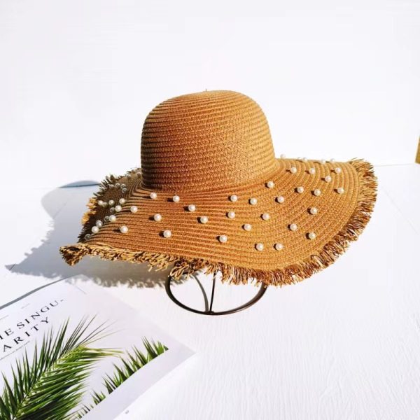 high quality straw fishing hats custom wide brim beach women straw caps wholesale summer sun straw hat - Image 6