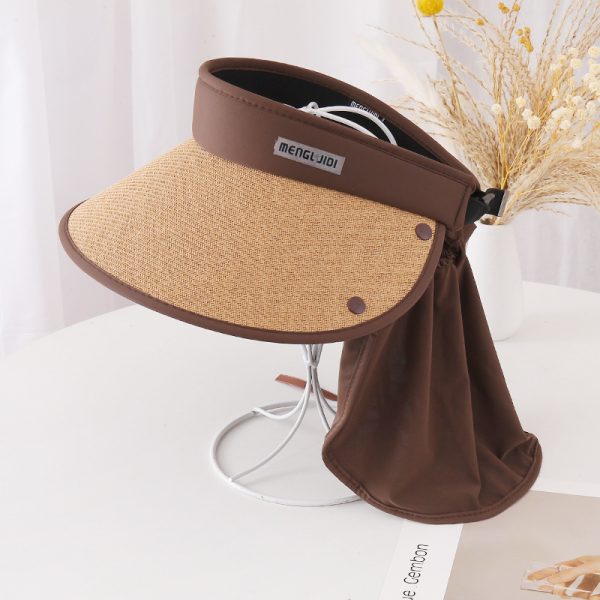 sun visor unisex straw hats wholesale beach daily open top straw hat custom logo summer designer straw cap - Image 5