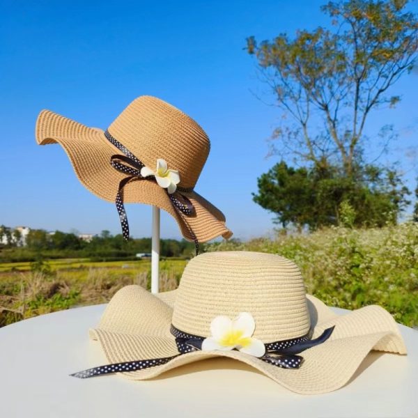 sun visor women beach straw hats wholesale designer summer girls straw caps custom popular straw hat - Image 2